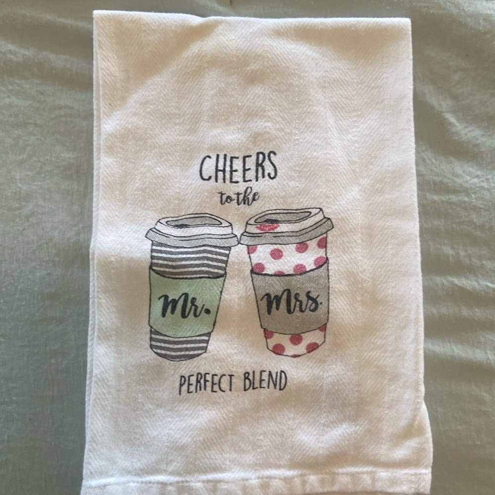 Cheers to the Perfect Blend dish towel